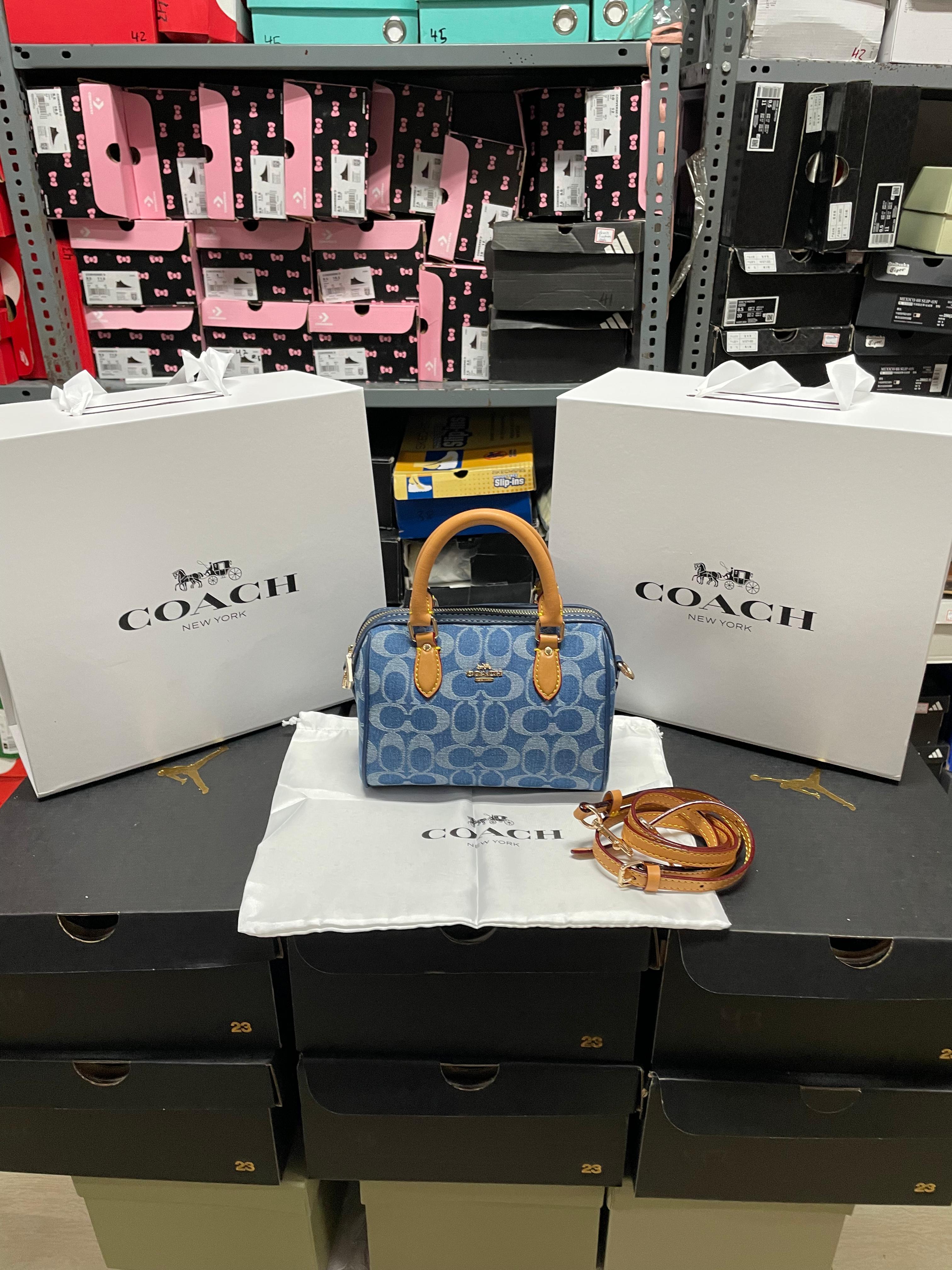Coach Mini Rowan Crossbody Signature Denim Blue With OG Box & Dust Cover💙